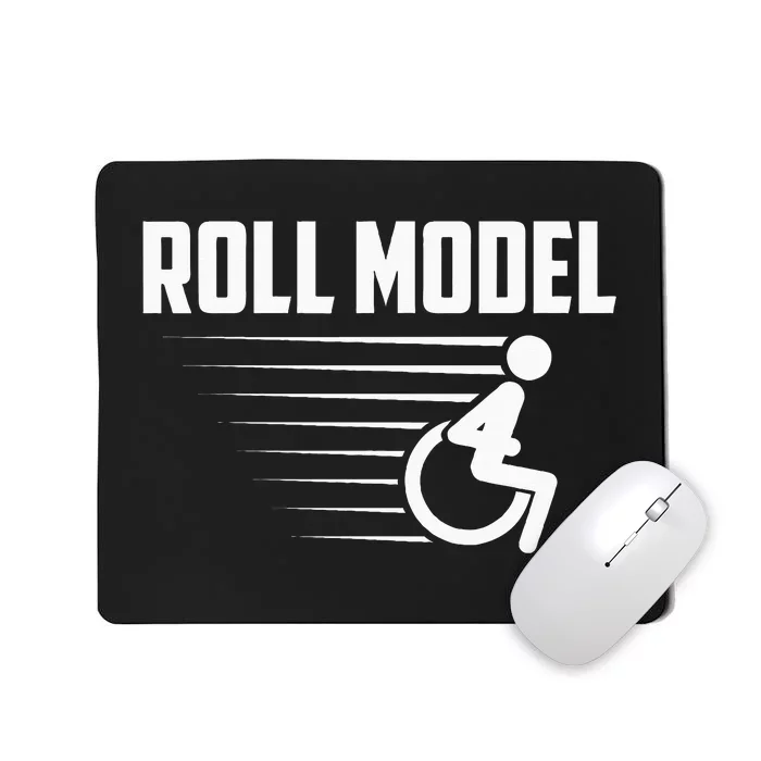 Cool Roll Model Funny Handicapped Person Wheelchair Mousepad