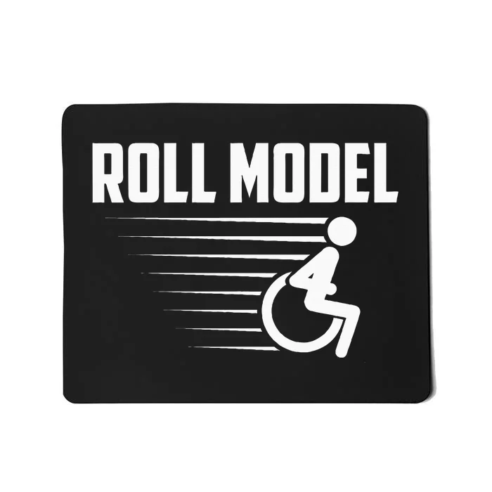 Cool Roll Model Funny Handicapped Person Wheelchair Mousepad