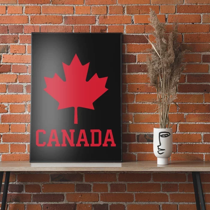 Canada Red Maple Leaf Flag Canada Day Poster