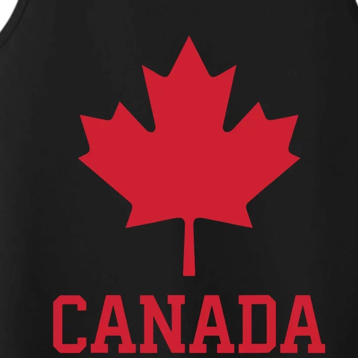 Canada Red Maple Leaf Flag Canada Day Performance Tank