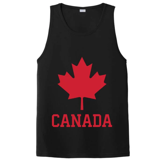 Canada Red Maple Leaf Flag Canada Day Performance Tank