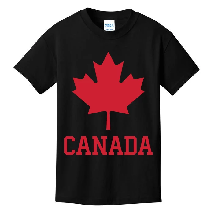 Canada Red Maple Leaf Flag Canada Day Kids T-Shirt