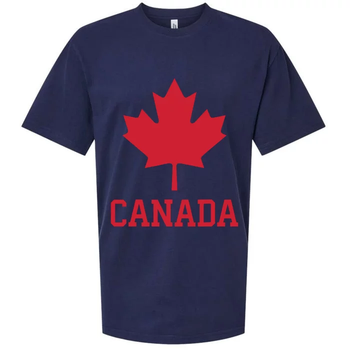 Canada Red Maple Leaf Flag Canada Day Sueded Cloud Jersey T-Shirt