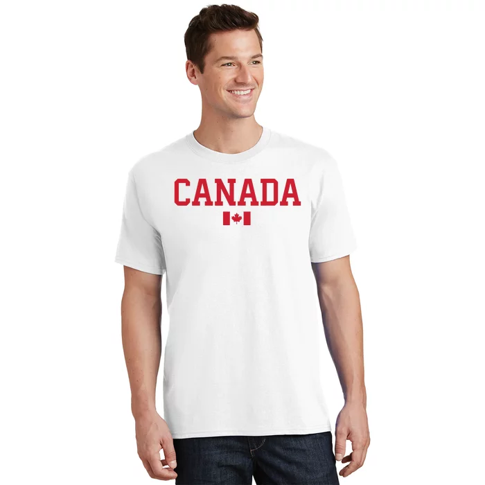 Canada Red Maple Leaf Flag Canada Day T-Shirt