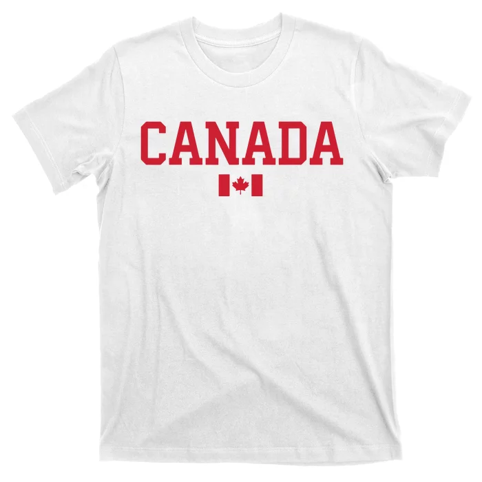 Canada Red Maple Leaf Flag Canada Day T-Shirt