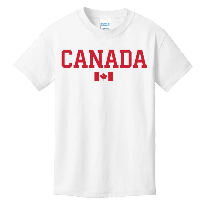 Canada Red Maple Leaf Flag Canada Day Kids T-Shirt