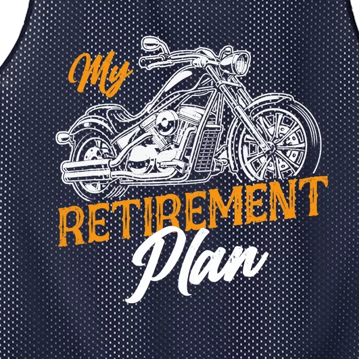 Classic Retired Motorcycle Biker My Retirement Plan Grandpa Mesh Reversible Basketball Jersey Tank