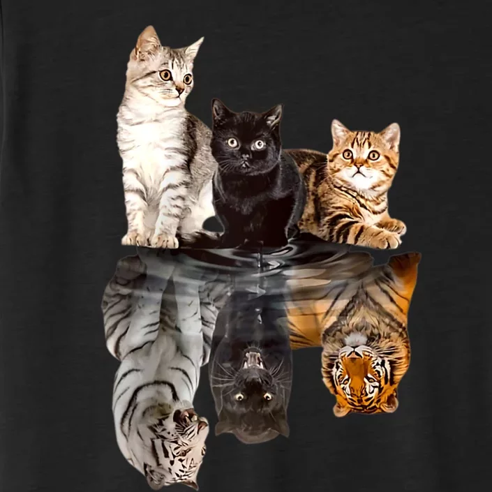 Cats Reflection Mirror Cheetah Iger Puma Cat & Animal Lover Raglan Baseball ChromaSoft Performance T-Shirt