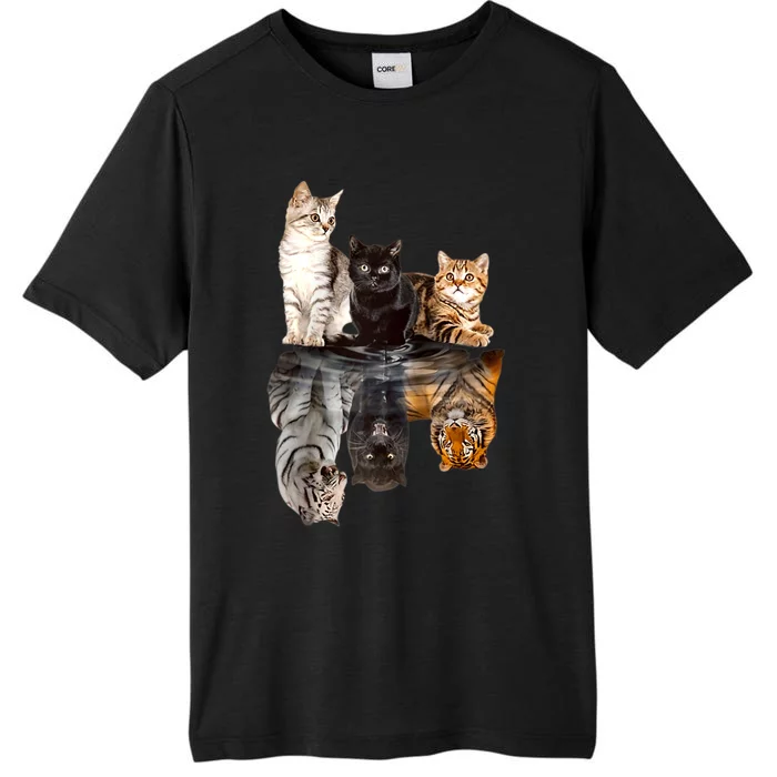 Cats Reflection Mirror Cheetah Iger Puma Cat & Animal Lover Raglan Baseball ChromaSoft Performance T-Shirt