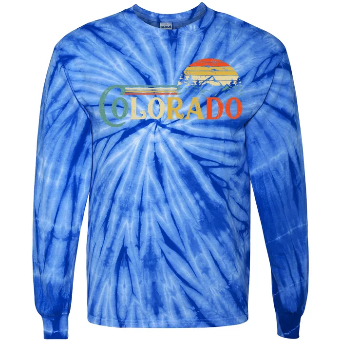 Colorado Rocky Mountain Sun Boulder Hiking Tie-Dye Long Sleeve Shirt