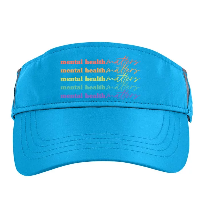 Colorful Retro Mental Health Matters Adult Drive Performance Visor