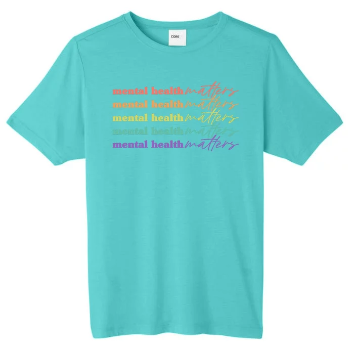 Colorful Retro Mental Health Matters ChromaSoft Performance T-Shirt