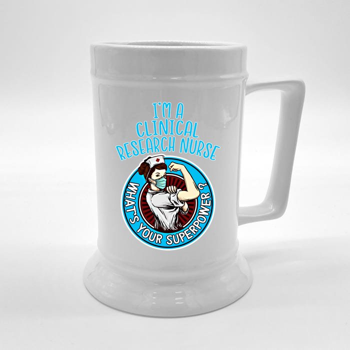 Clinical Research Nurse Gift Nursing Meaningful Gift Front & Back Beer Stein