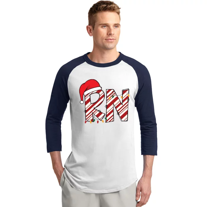 Christmas Registered Nurse Baseball Sleeve Shirt