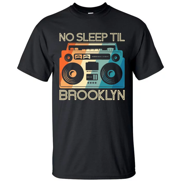 Cool Retro No Sleep Til Brooklyn Old School Portable Stereo Tall T-Shirt