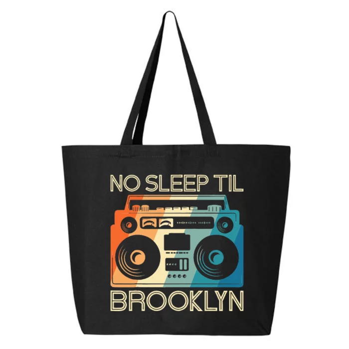 Cool Retro No Sleep Til Brooklyn Old School Portable Stereo 25L Jumbo Tote