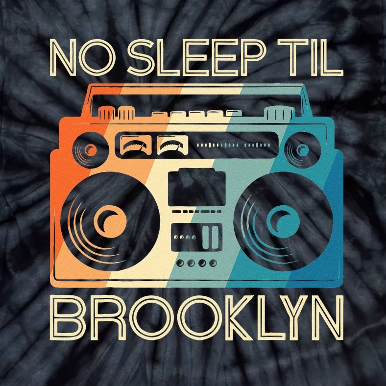 Cool Retro No Sleep Til Brooklyn Old School Portable Stereo Tie-Dye T-Shirt