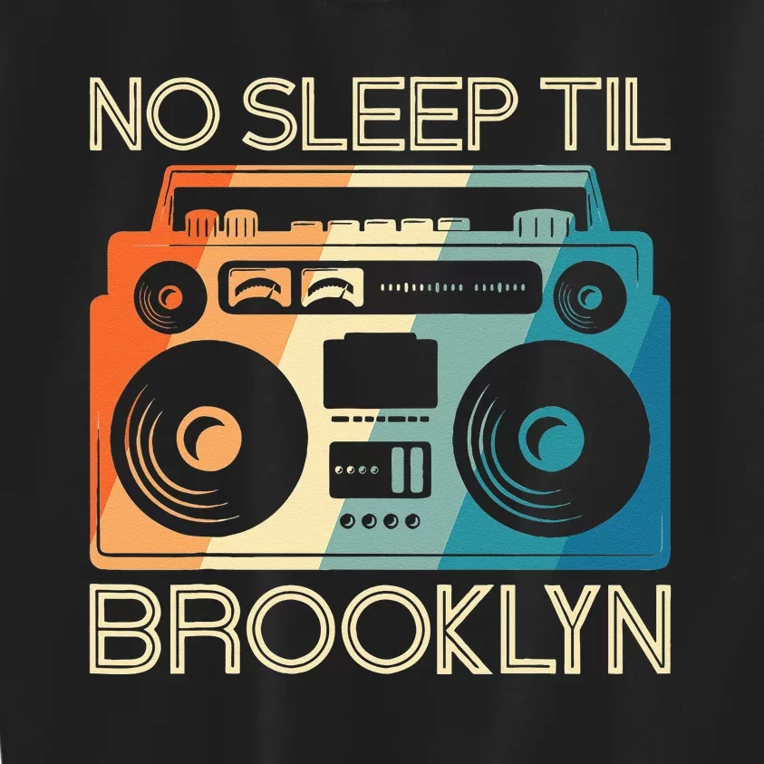 Cool Retro No Sleep Til Brooklyn Old School Portable Stereo Kids Sweatshirt