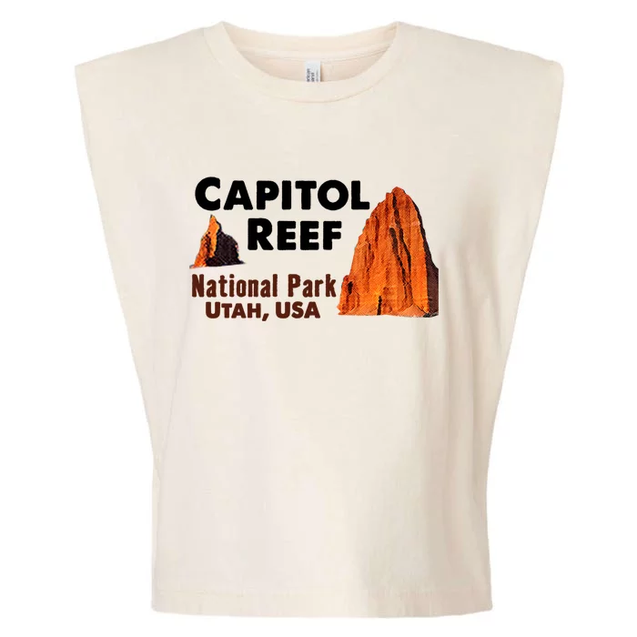 Capitol Reef National Park Travel Utah Usa Earth Explorer Funny Gift Garment-Dyed Women's Muscle Tee