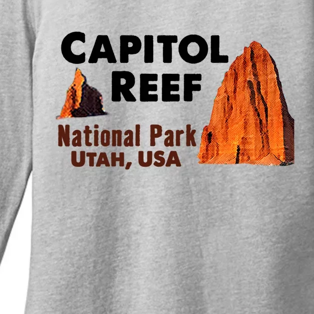 Capitol Reef National Park Travel Utah Usa Earth Explorer Gift Womens CVC Long Sleeve Shirt