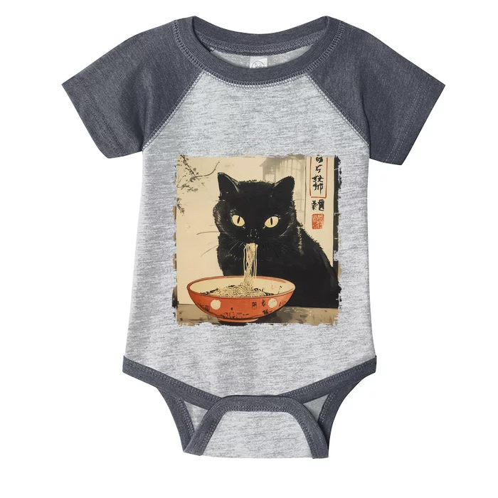 Cat Ramen Noodle Japanese Art Anime Manga Kawaii Cat Gift Infant Baby Jersey Bodysuit