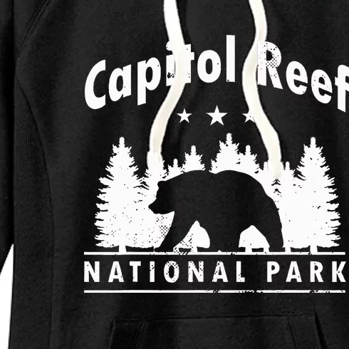 Capitol Reef National Park Bear Souvenir Us Park Women's Fleece Hoodie