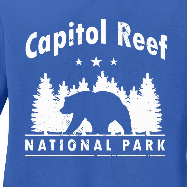 Capitol Reef National Park Bear Souvenir Us Park Ladies Long Sleeve Shirt