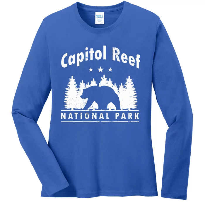 Capitol Reef National Park Bear Souvenir Us Park Ladies Long Sleeve Shirt