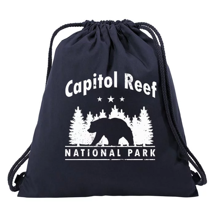 Capitol Reef National Park Bear Souvenir Us Park Drawstring Bag