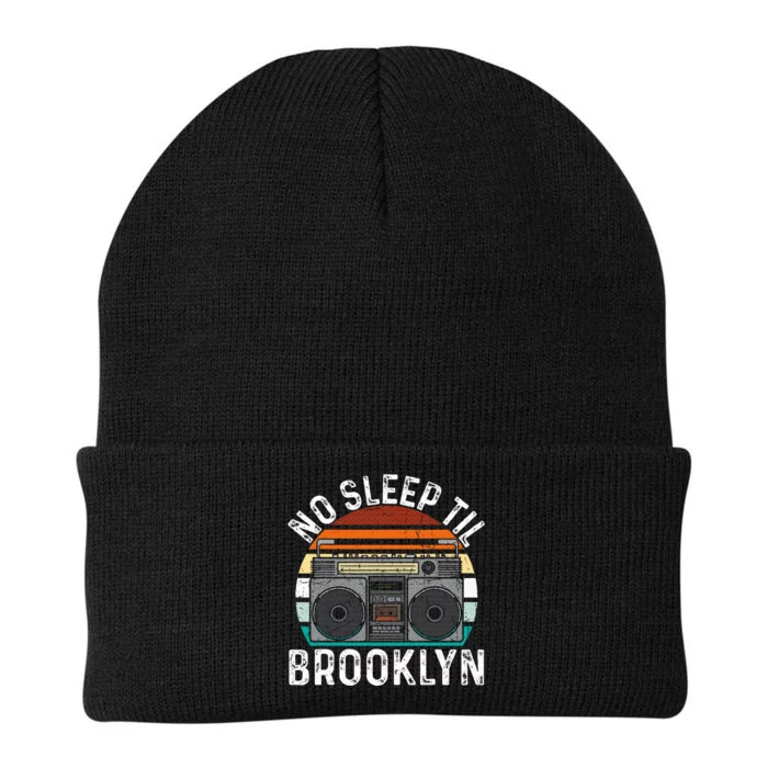 Cool Retro No Sleep Til Brooklyn Old School Portable Stereo Knit Cap Winter Beanie