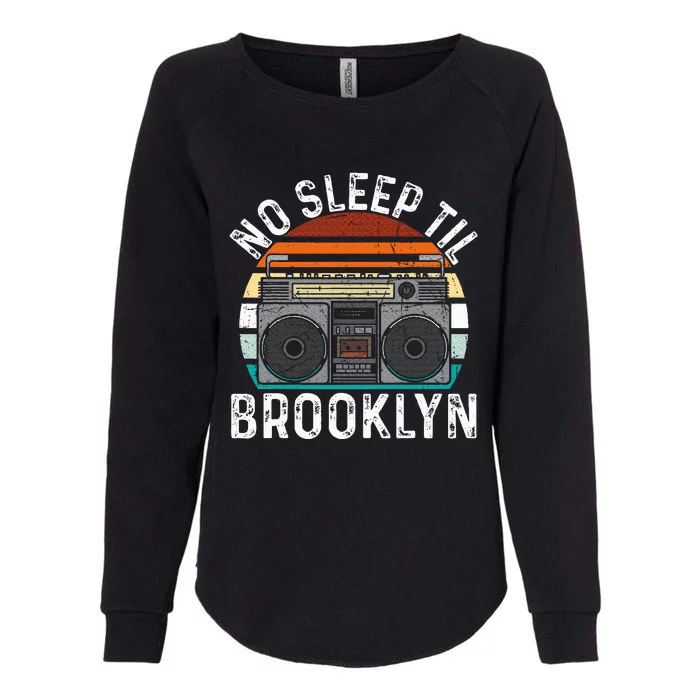 Cool Retro No Sleep Til Brooklyn Old School Portable Stereo Womens California Wash Sweatshirt