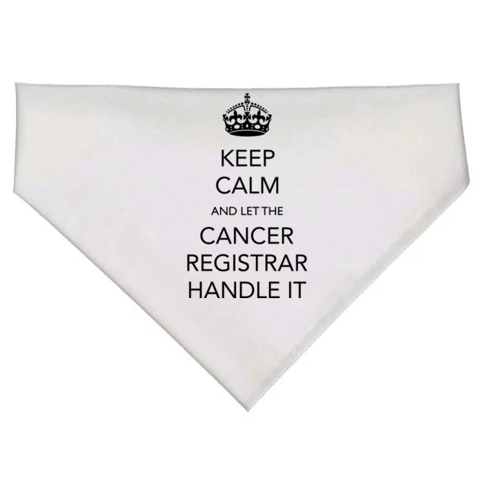 Cancer Registrar National Cancer Registrars Week Gift USA-Made Doggie Bandana