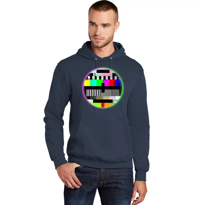 Cool Retro No Tv Signal Hoodie