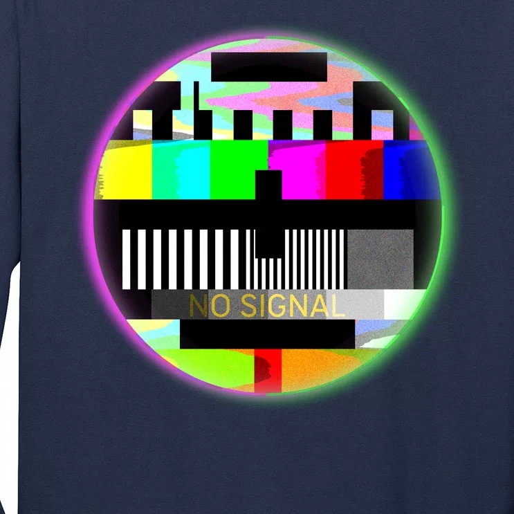 Cool Retro No Tv Signal Long Sleeve Shirt