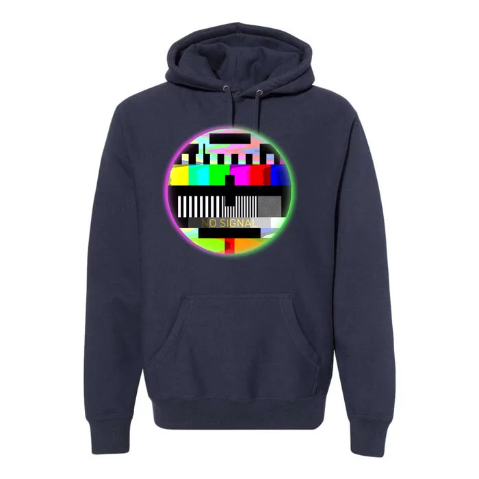 Cool Retro No Tv Signal Premium Hoodie