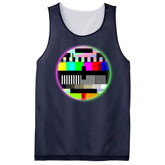 Cool Retro No Tv Signal Mesh Reversible Basketball Jersey Tank