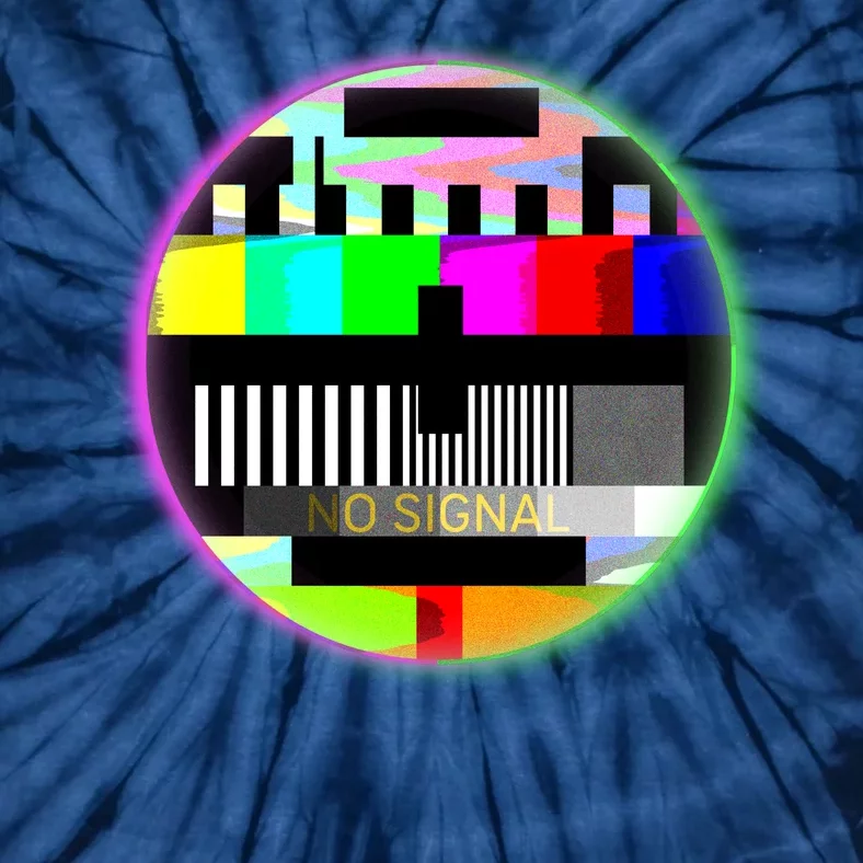 Cool Retro No Tv Signal Tie-Dye T-Shirt