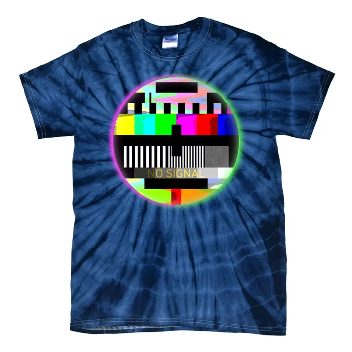 Cool Retro No Tv Signal Tie-Dye T-Shirt