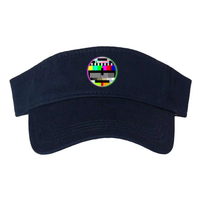 Cool Retro No Tv Signal Valucap Bio-Washed Visor