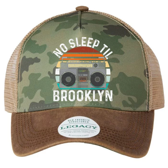 Cool Retro No Sleep Til Brooklyn Old School Portable Stereo Legacy Tie Dye Trucker Hat