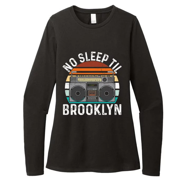 Cool Retro No Sleep Til Brooklyn Old School Portable Stereo Womens CVC Long Sleeve Shirt