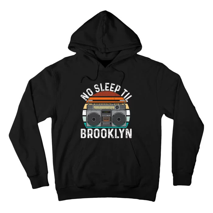 Cool Retro No Sleep Til Brooklyn Old School Portable Stereo Tall Hoodie