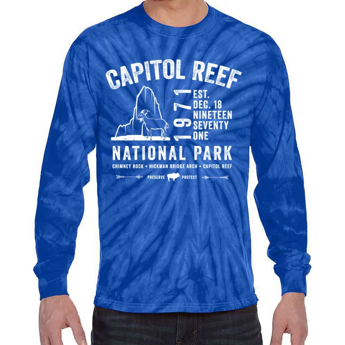 Capitol Reef National Park Utah Souvenir Gift Tie-Dye Long Sleeve Shirt