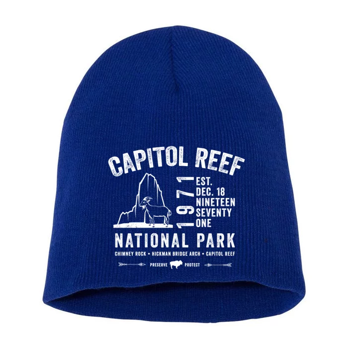 Capitol Reef National Park Utah Souvenir Gift Short Acrylic Beanie