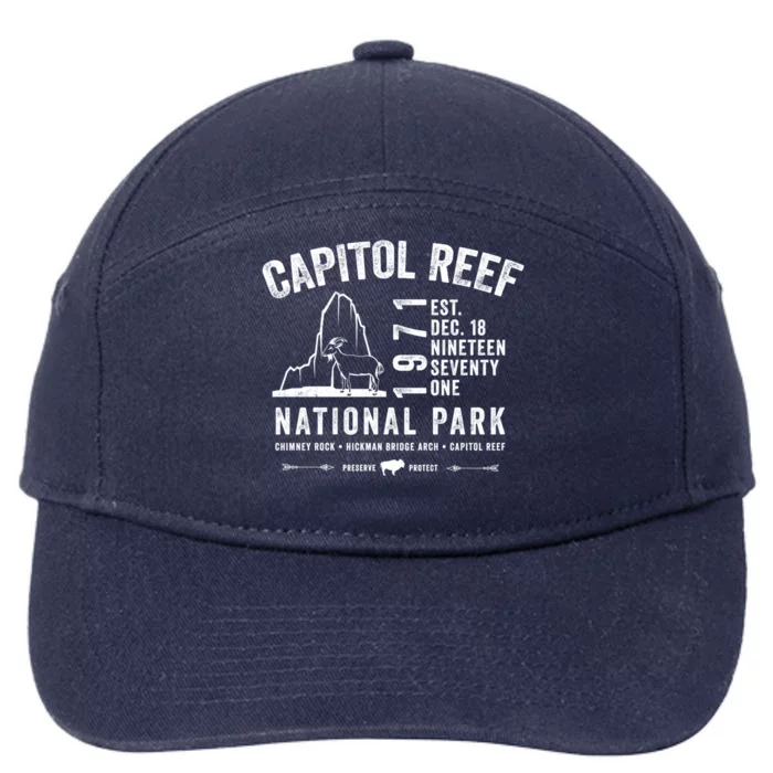 Capitol Reef National Park Utah Souvenir Gift 7-Panel Snapback Hat