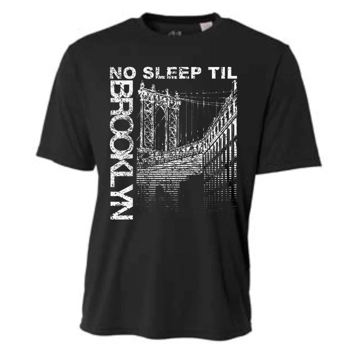 Cool Retro No Sleep Til Brooklyn Old School Portable Stereo Cooling Performance Crew T-Shirt