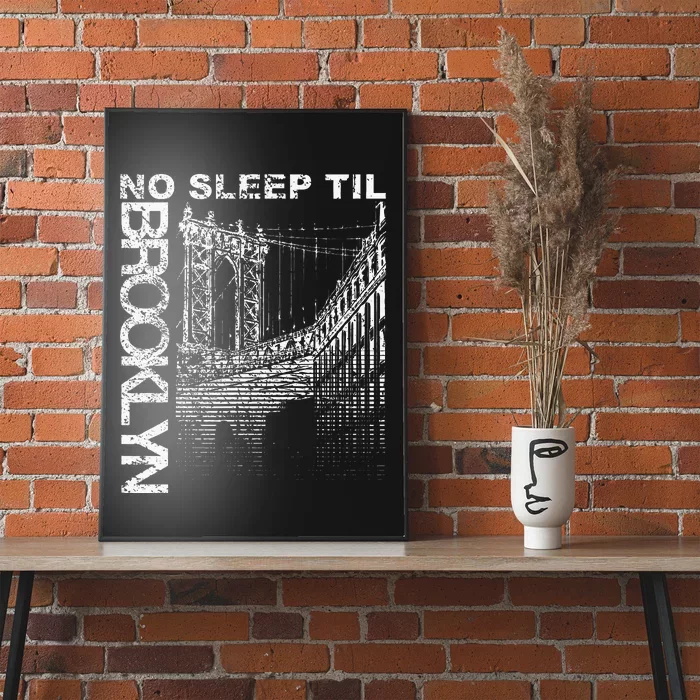 Cool Retro No Sleep Til Brooklyn Old School Portable Stereo Poster