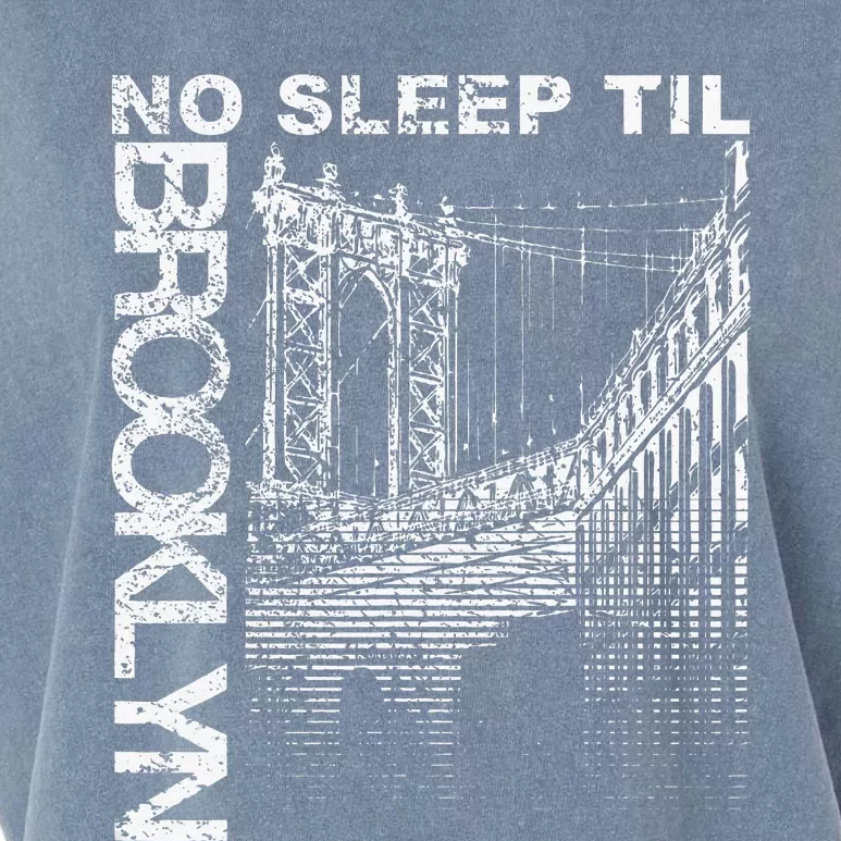 Cool Retro No Sleep Til Brooklyn Old School Portable Stereo Garment-Dyed Women's Muscle Tee