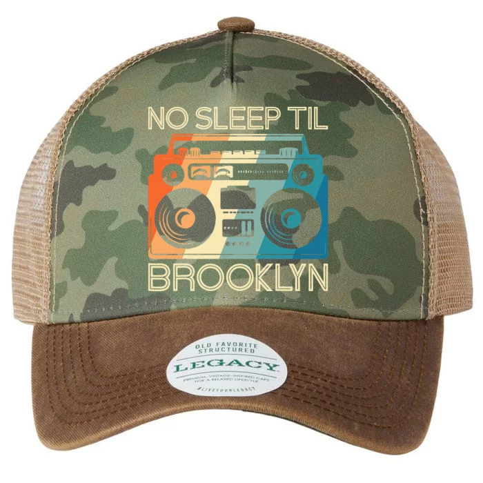 Cool Retro No Sleep Til Brooklyn Old School Portable Stereo Legacy Tie Dye Trucker Hat