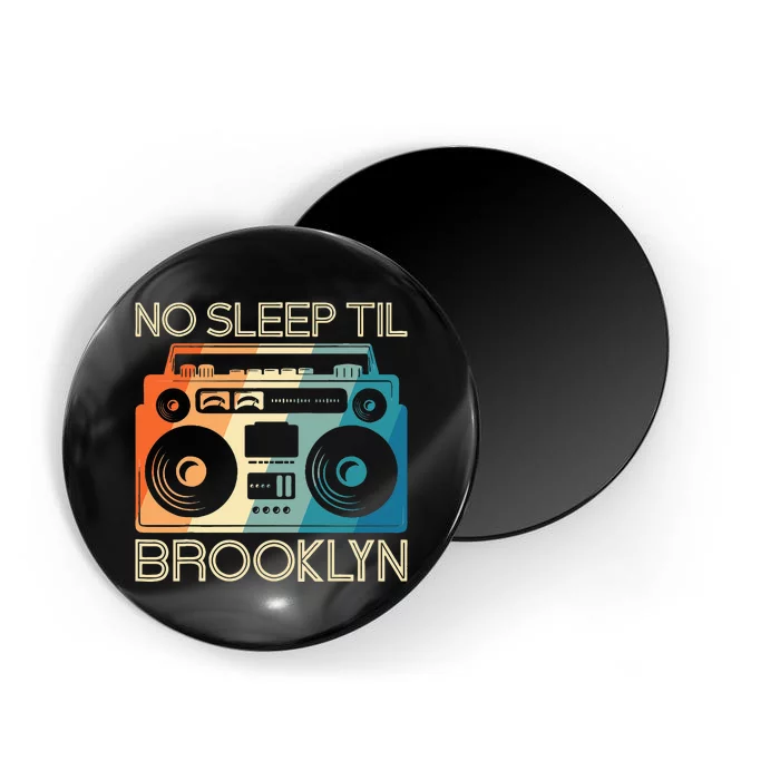 Cool Retro No Sleep Til Brooklyn Old School Portable Stereo Magnet